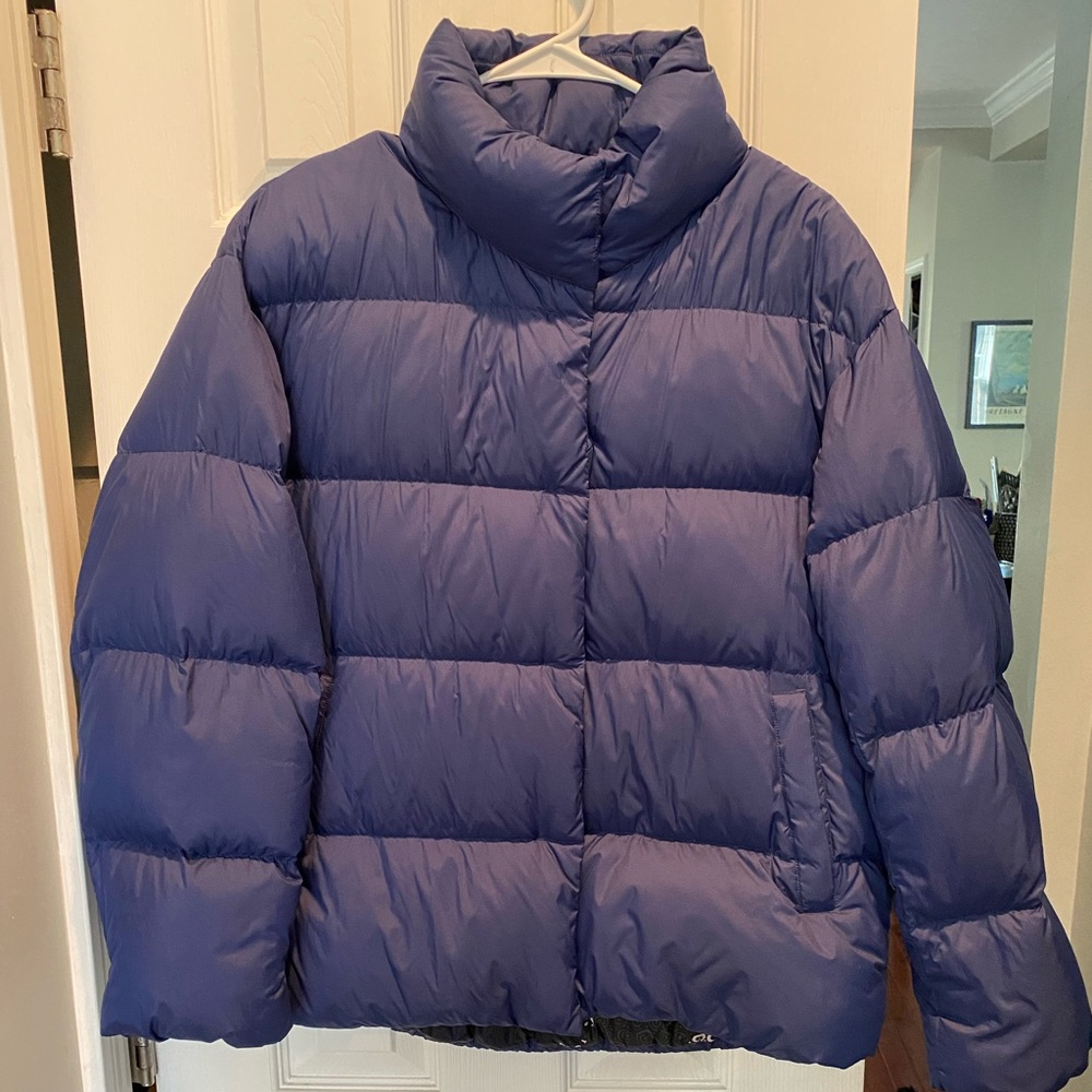 Uniqlo marimekko navy blue down jacket
